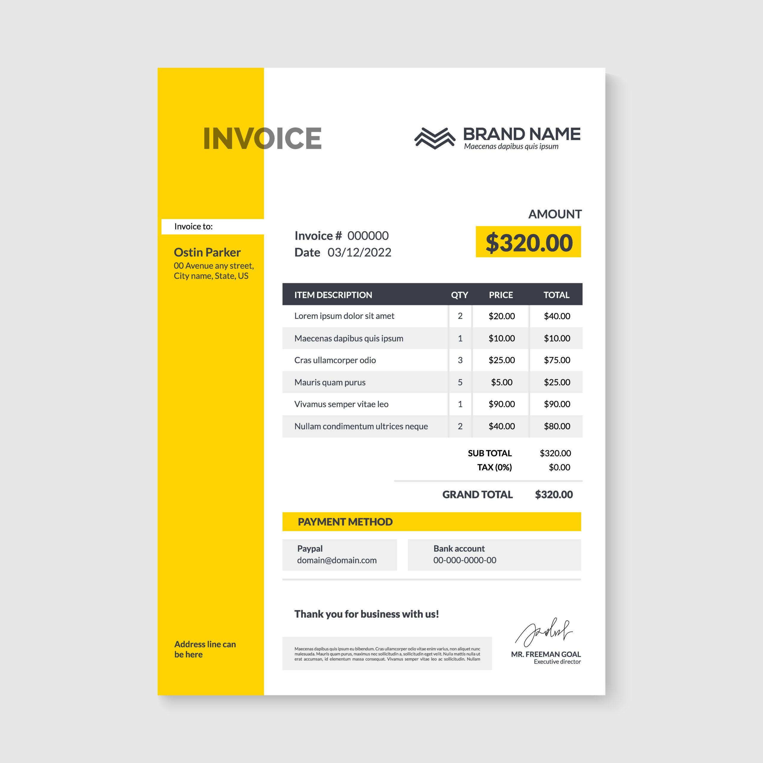 invoice printing and mailing